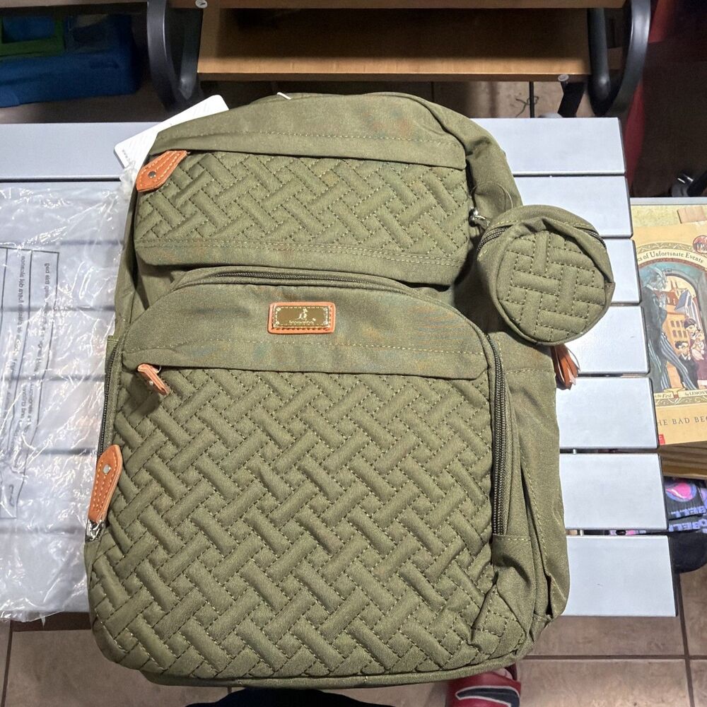 BabbleRoo Waterproof Diaper Bag Backpack Army Green/Olive Green New In Package